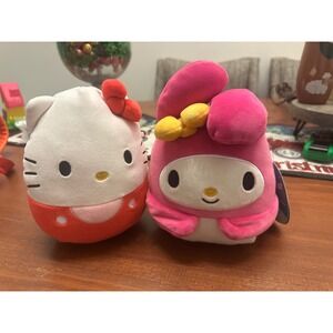 Hello Kitty My‎ Melody Squishmallow Plush Toy  set of 2 stuffed animals